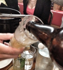 This is actually the best picture I took of the beer. Make of my phone's choice of focus what you will...